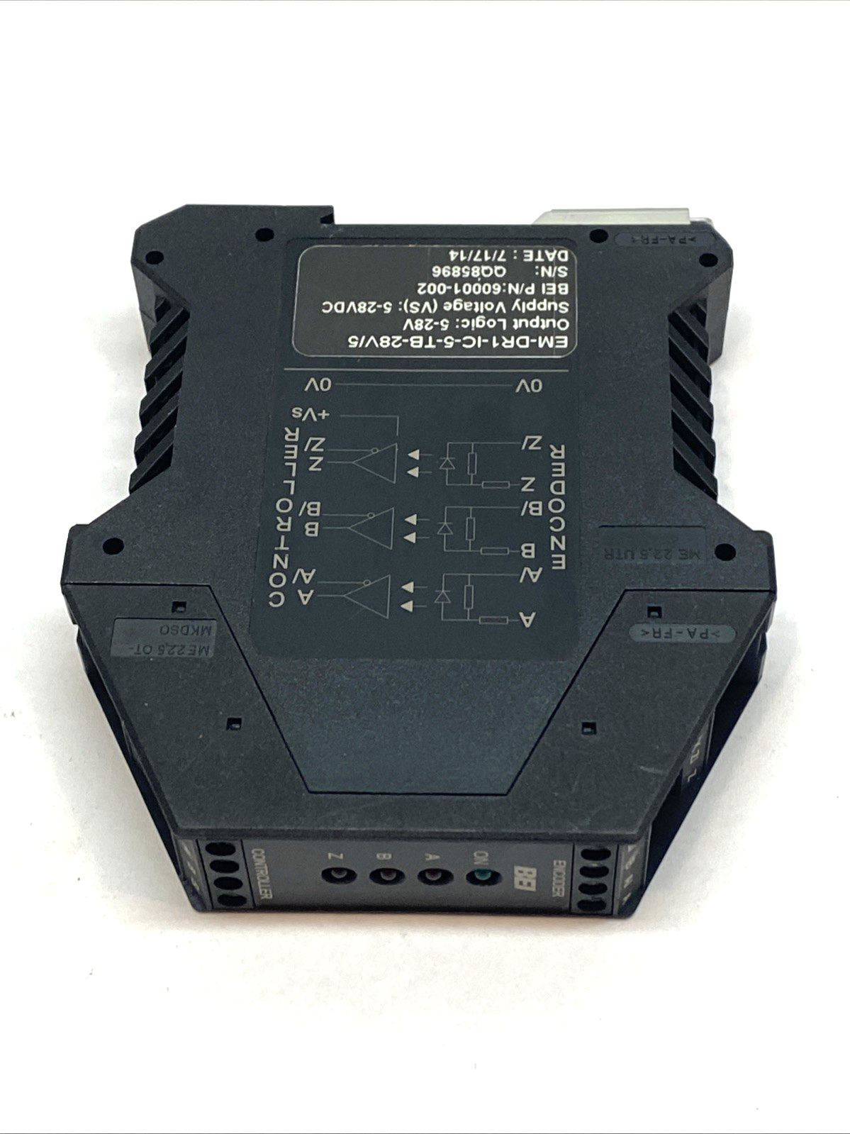 60001-002 | BEI Sensors Optical Isolator Dual Channel 5V 1MHz EM-DR1-IC-50TB-28V/5 - Used - Maverick Industrial Sales