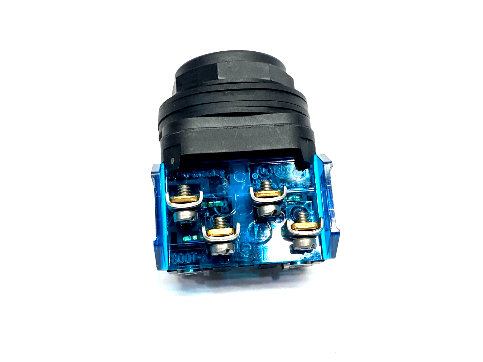 Allen Bradley 800H-AR7A 30mm Momentary Pushbutton, Blue, 1NO 1NC - Maverick Industrial Sales