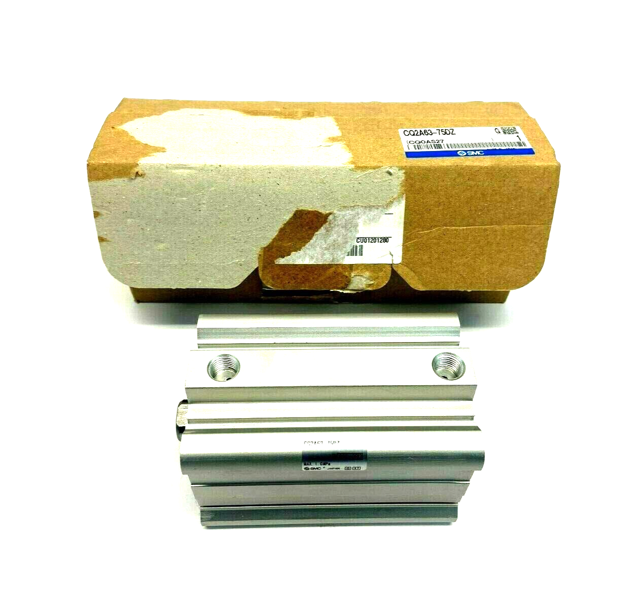 SMC CQ2A63-75DZ Compact Pneumatic Cylinder 63mm Bore 75mm Stroke - Maverick Industrial Sales