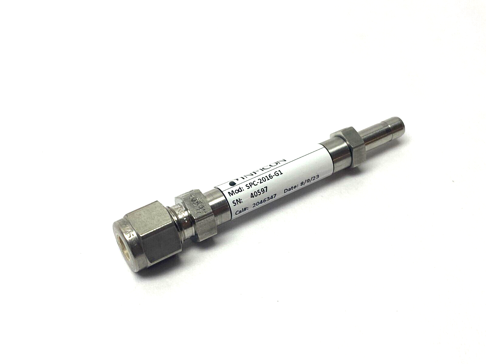 Inficon SPC-2016-G1 Helium Leak Detection Vacuum Jet Nozzle 4.41E-4 atmcc/sec - Maverick Industrial Sales