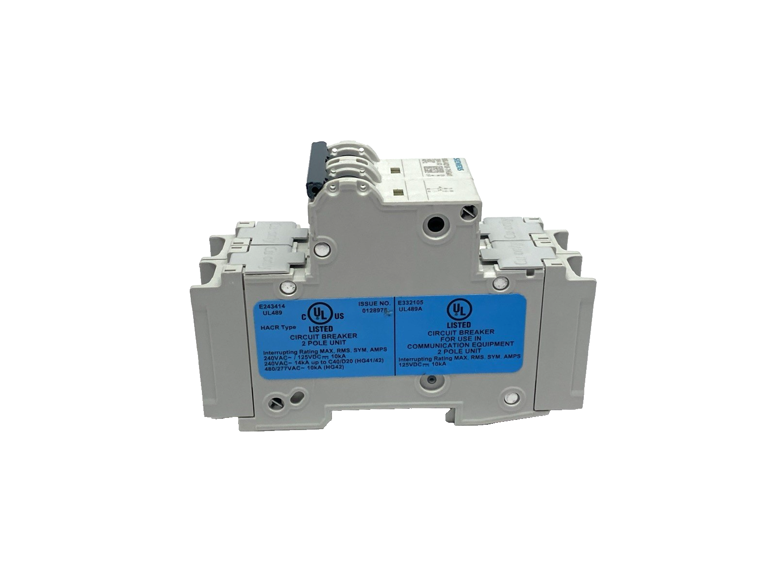 Siemens 5SJ4218-7HG41 Miniature Circuit Breaker 240V 14kA, 2P, C-Trip, 15A - Maverick Industrial Sales