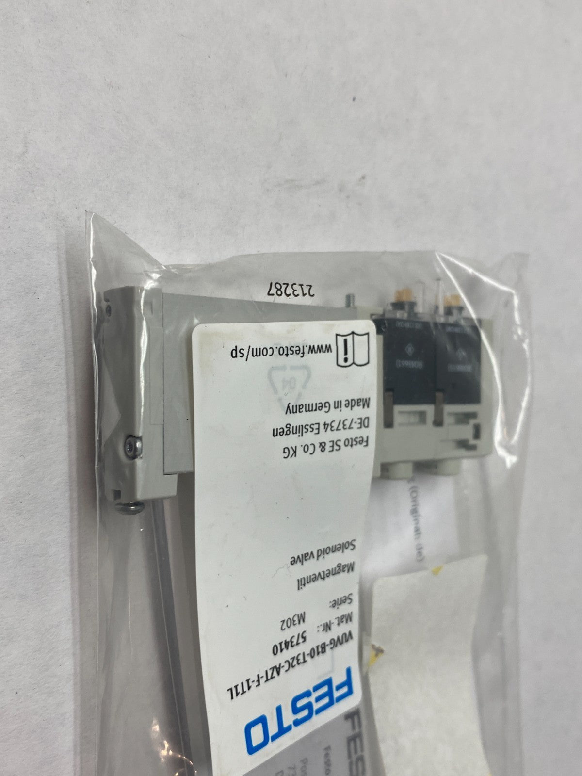 Festo VUVG-B10-T32C-AZT-F-1T1L Solenoid Valve 2x3 2-Way Monostable Closed 573410 - Maverick Industrial Sales