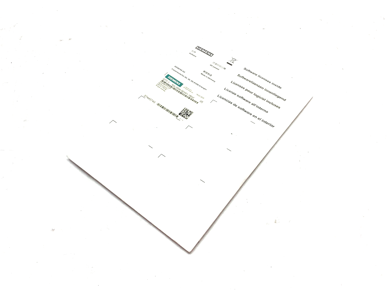 Siemens 6SL3054-0EH01-1BA0 SINAMICS S120 CompactFlash Card 1 SW 4.7 HF34 - Maverick Industrial Sales