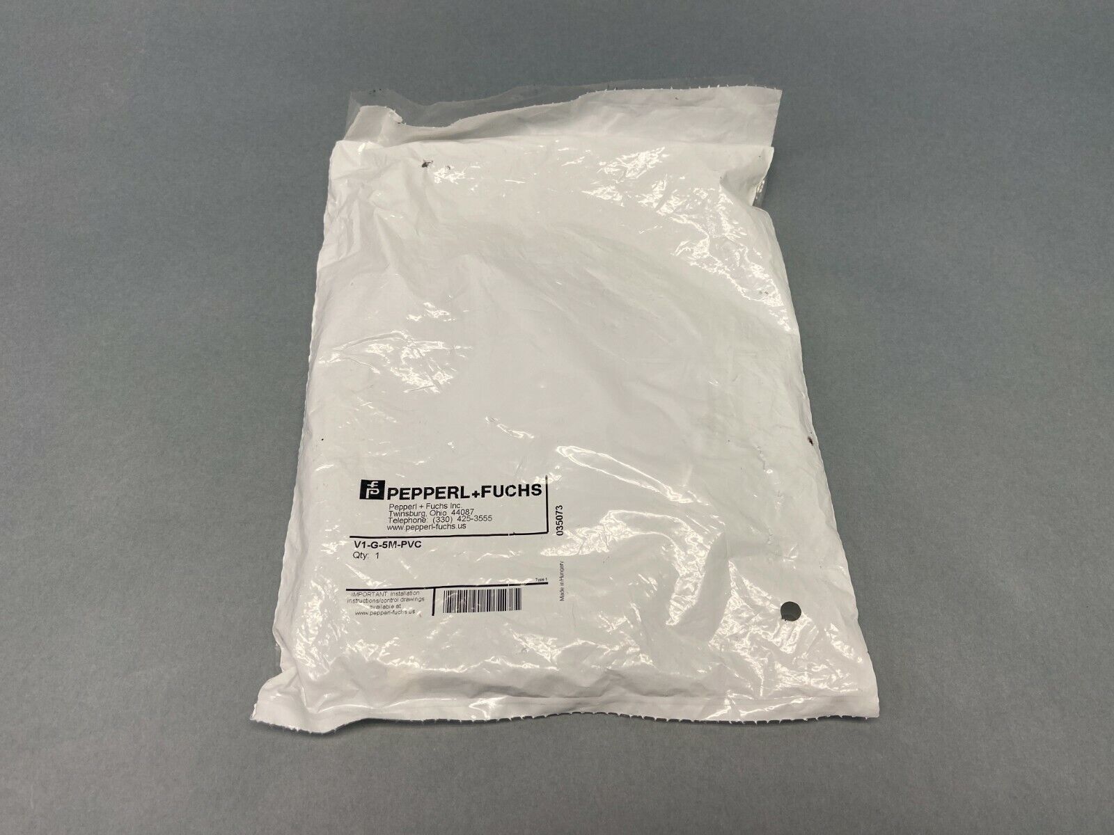 Pepperl+Fuchs V1-G-5M-PVC Single Ended Female Cordset 5 Meter 035073 - Maverick Industrial Sales