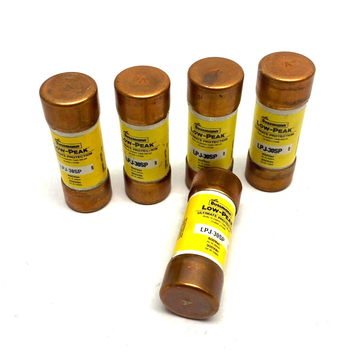 Bussmann LPJ-30SP Low-Peak Dual Element Time Delay Fuse LOT OF 5 - Maverick Industrial Sales