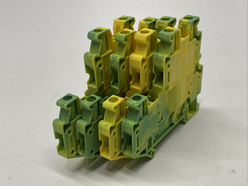 Phoenix Contact UTTB 4-PE Ground Terminal Block Green/Yellow 3044759 LOT OF 4 - Maverick Industrial Sales