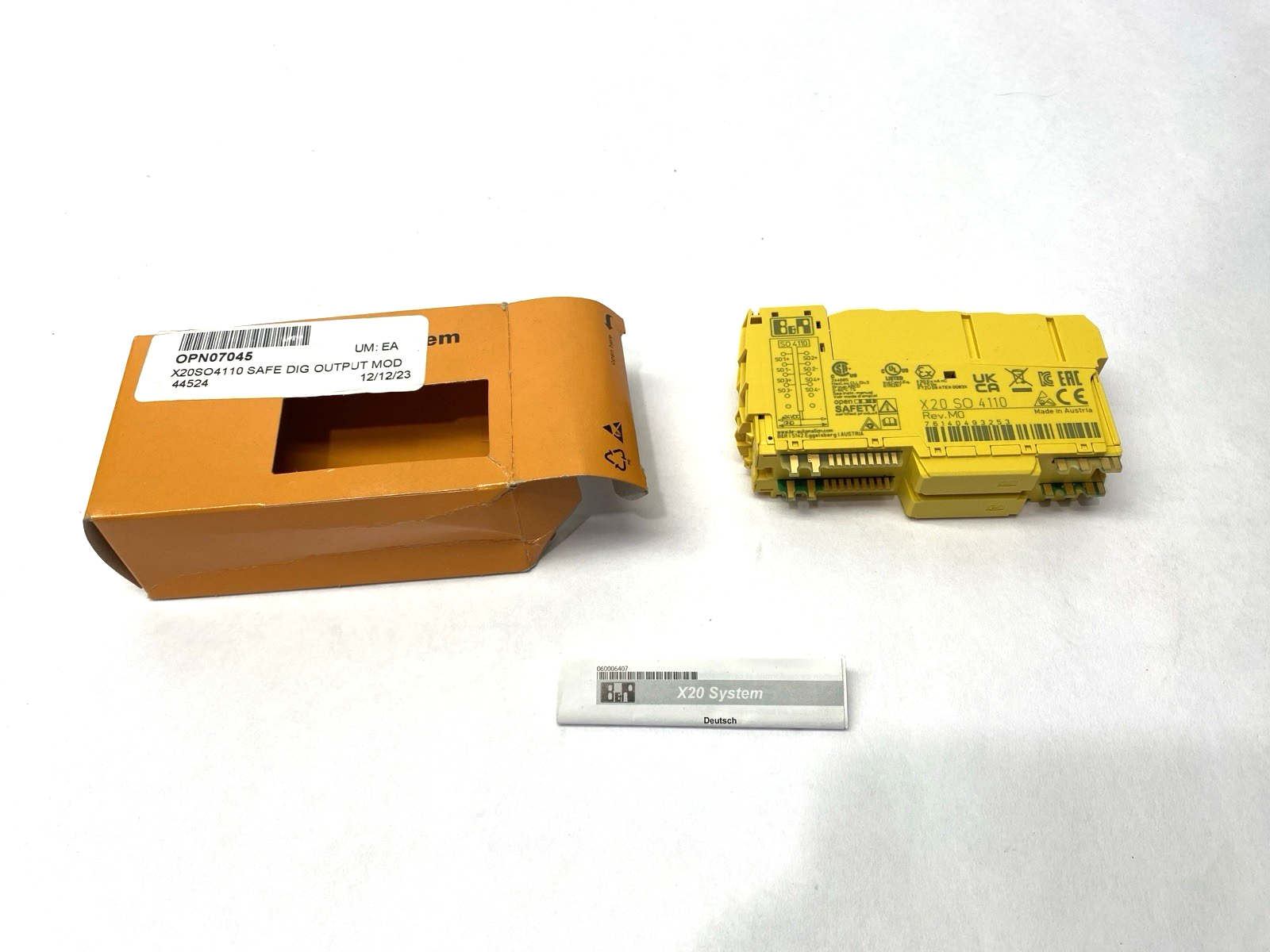 X20SO4110 | B&R Automation Rev. M0 Safe Digital Output Module 4-Outputs - New – Open box - Maverick Industrial Sales