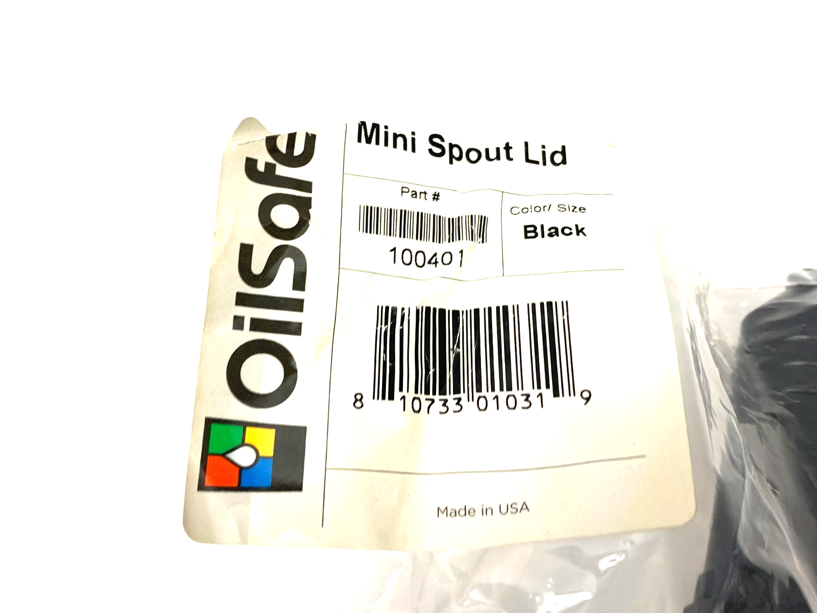 100401 | Oilsafe Mini Spout Lid, Black - New - Maverick Industrial Sales