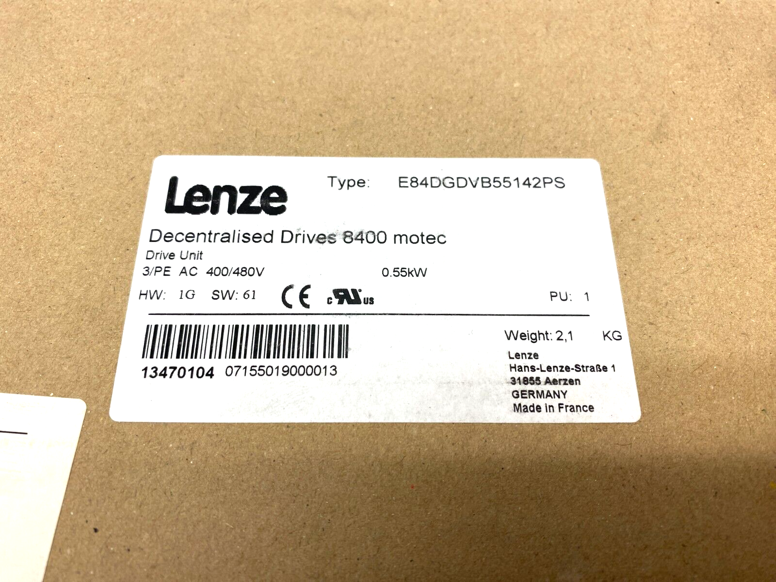 Rexroth 3842553447 Lenze E84DGDVB55142PS Frequency Inverter Decentralized Drive - Maverick Industrial Sales