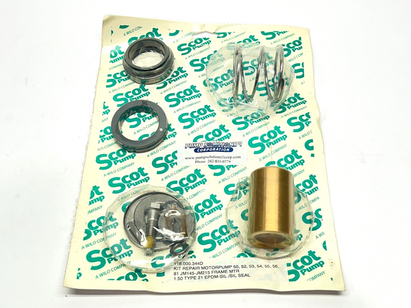 Scot Pump 118.000.344D MotorPump Repair Kit 1.50 Type 21 EPDM-SIL/SIL SEAL - Maverick Industrial Sales