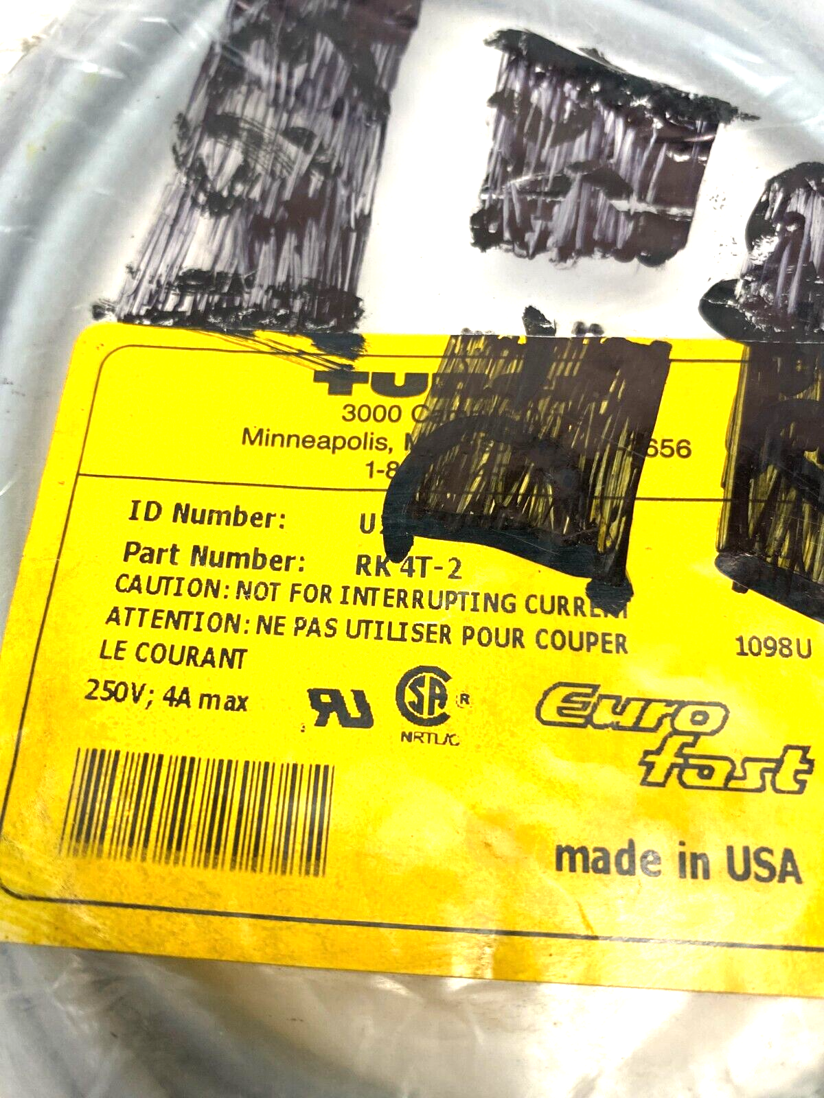 Turck RK 4T-2 Eurofast Single Ended Cordset M12 4-Pin to Pigtail U2151 - Maverick Industrial Sales