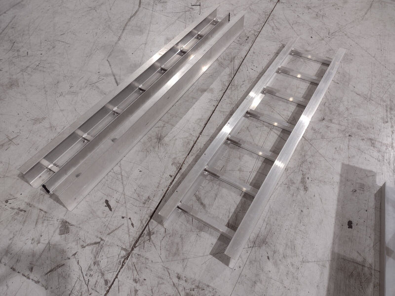 Aluminum Cable Tray LOT OF 7 Pieces Various Lengths and Widths, See Description - Maverick Industrial Sales