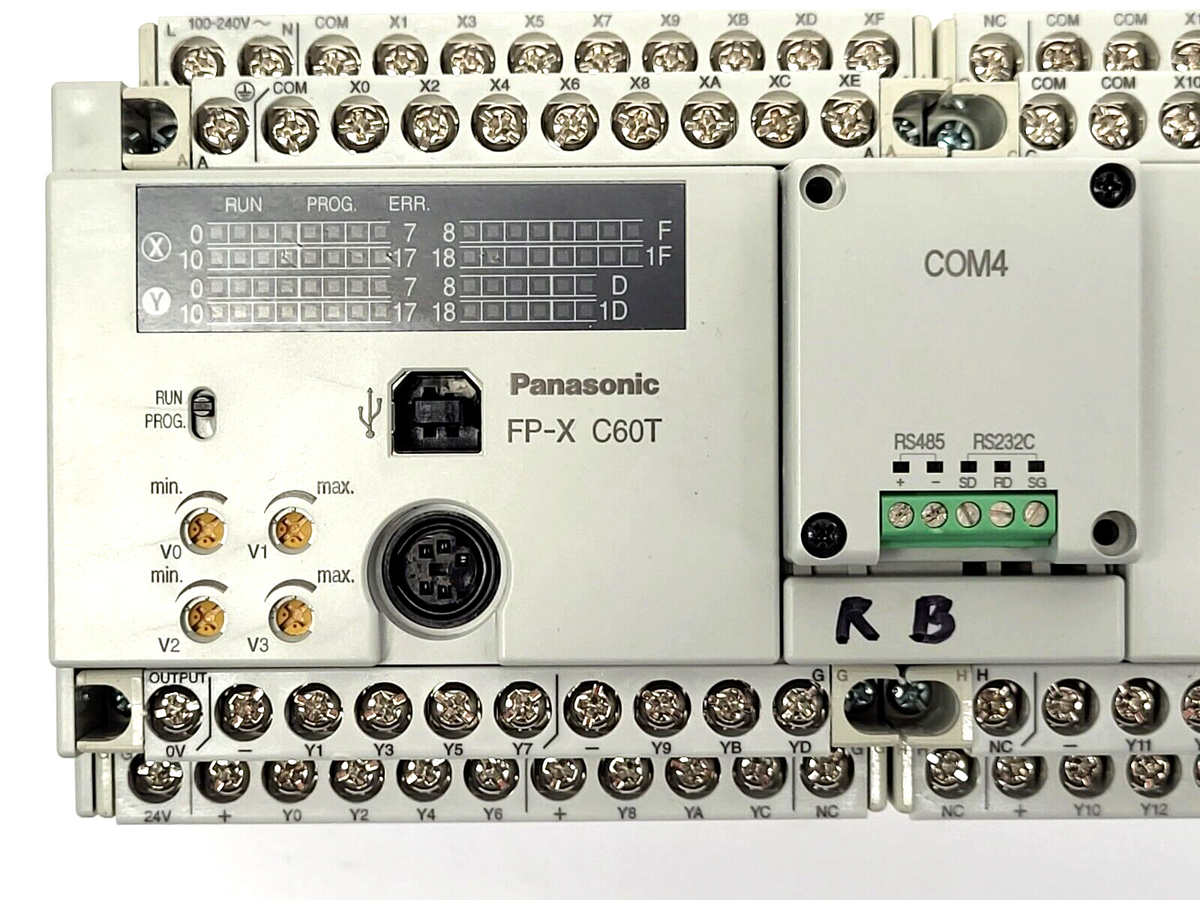 AFPX-C60T | Panasonic FP-X C60T Control Unit Version 2.7 w/ AFPX-COM4 - Used - Maverick Industrial Sales