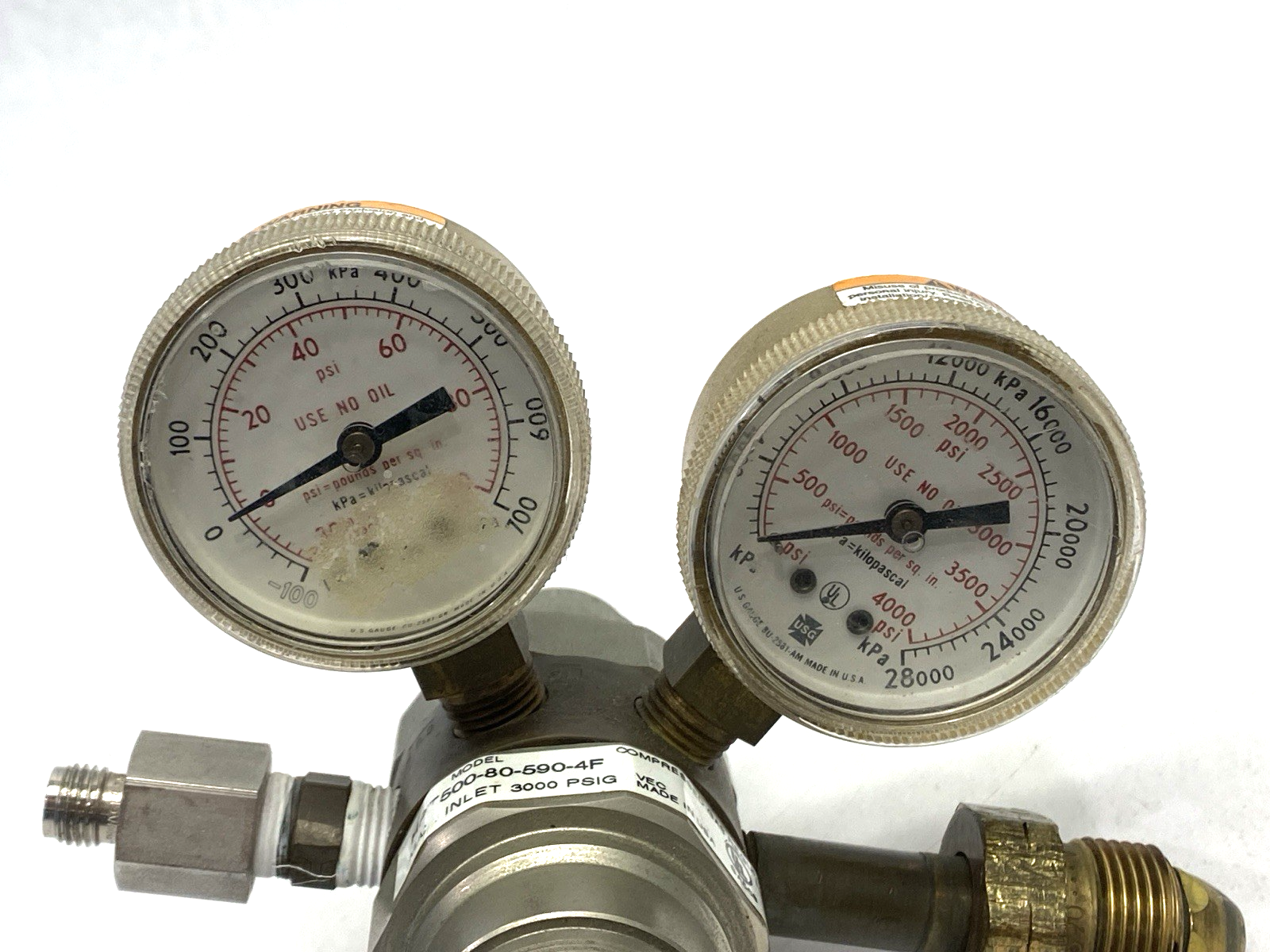 HPT500-80-590-4F | Victor Compressed Gas Regulator 1/4" NPT - Used - Maverick Industrial Sales