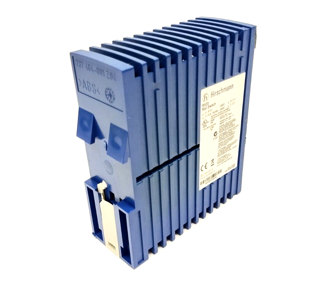 Hirschmann RS20 4-Port Industrial Ethernet Rail Switch RS20-0400T1T1SDAE - Maverick Industrial Sales