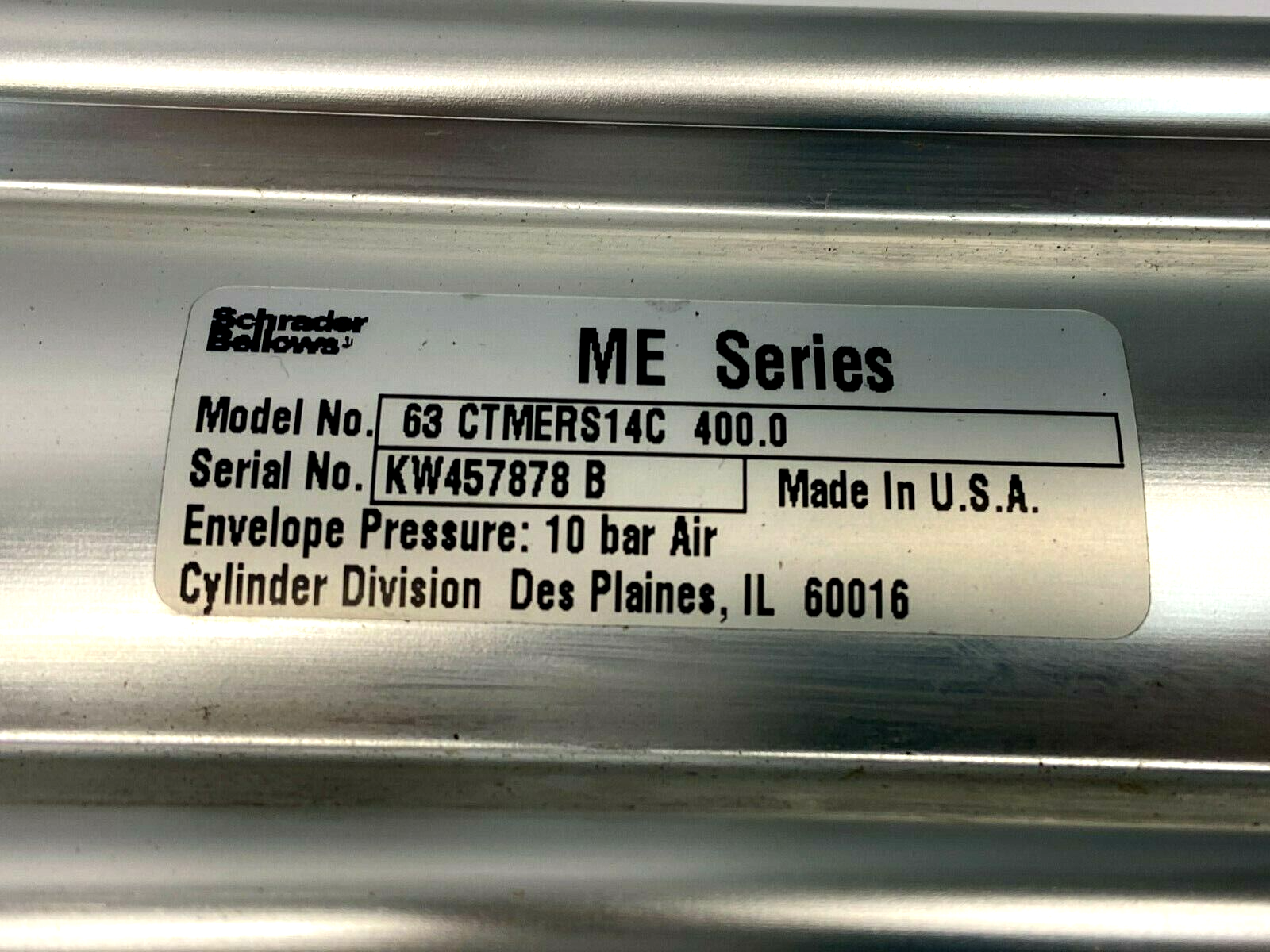 Schrader Bellows 63 CTMERS14C 400.00 Pneumatic Cylinder - Maverick Industrial Sales