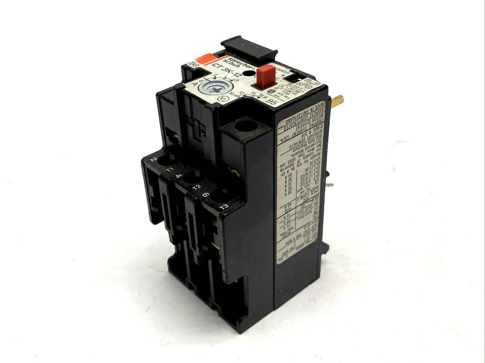 Sprecher+Schuh CT 3K-12 Overload Relay 1.8-2.7A - Maverick Industrial Sales