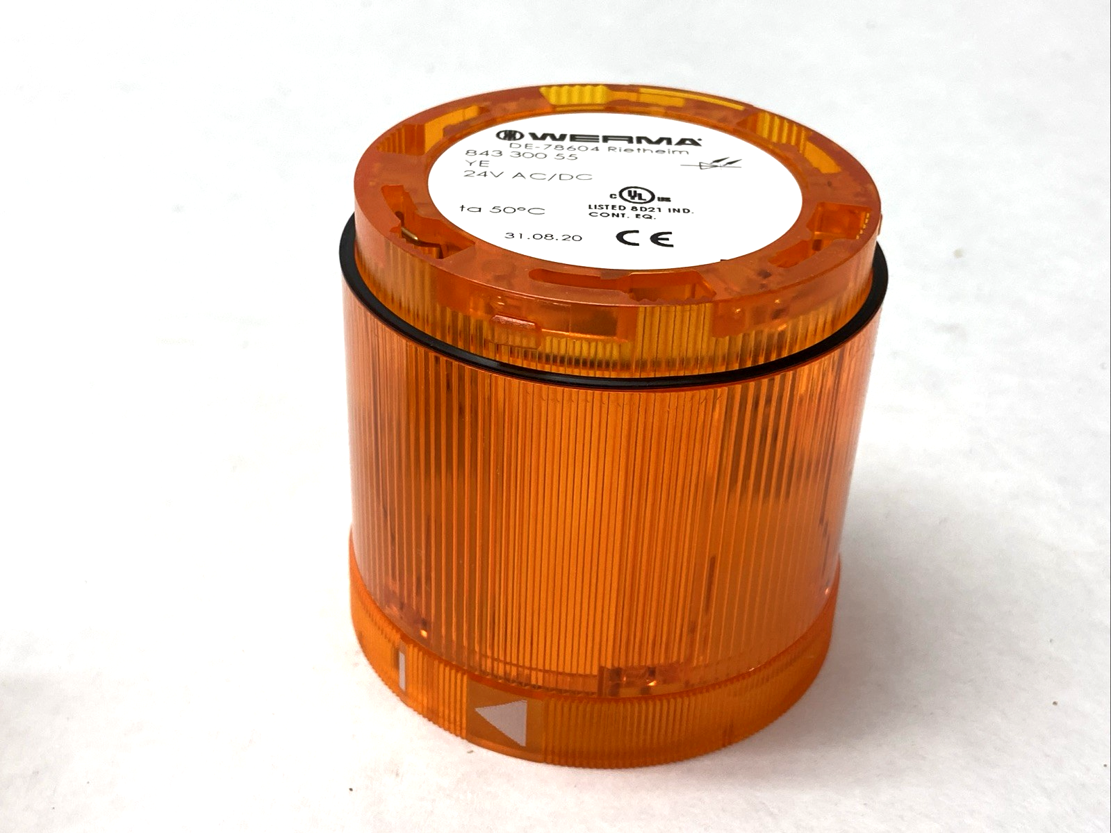Werma 843-300-55 LED Permanent Light Element Yellow - Maverick Industrial Sales