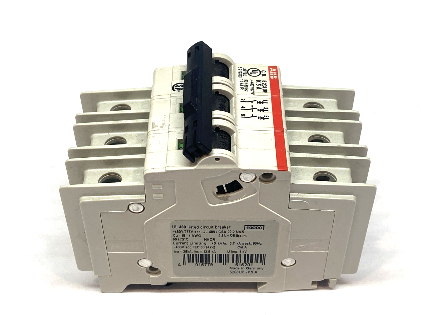 ABB S203UP-K5A Circuit Breaker 3-Pole 480Y/277VAC 50/60HZ 10kA - Maverick Industrial Sales