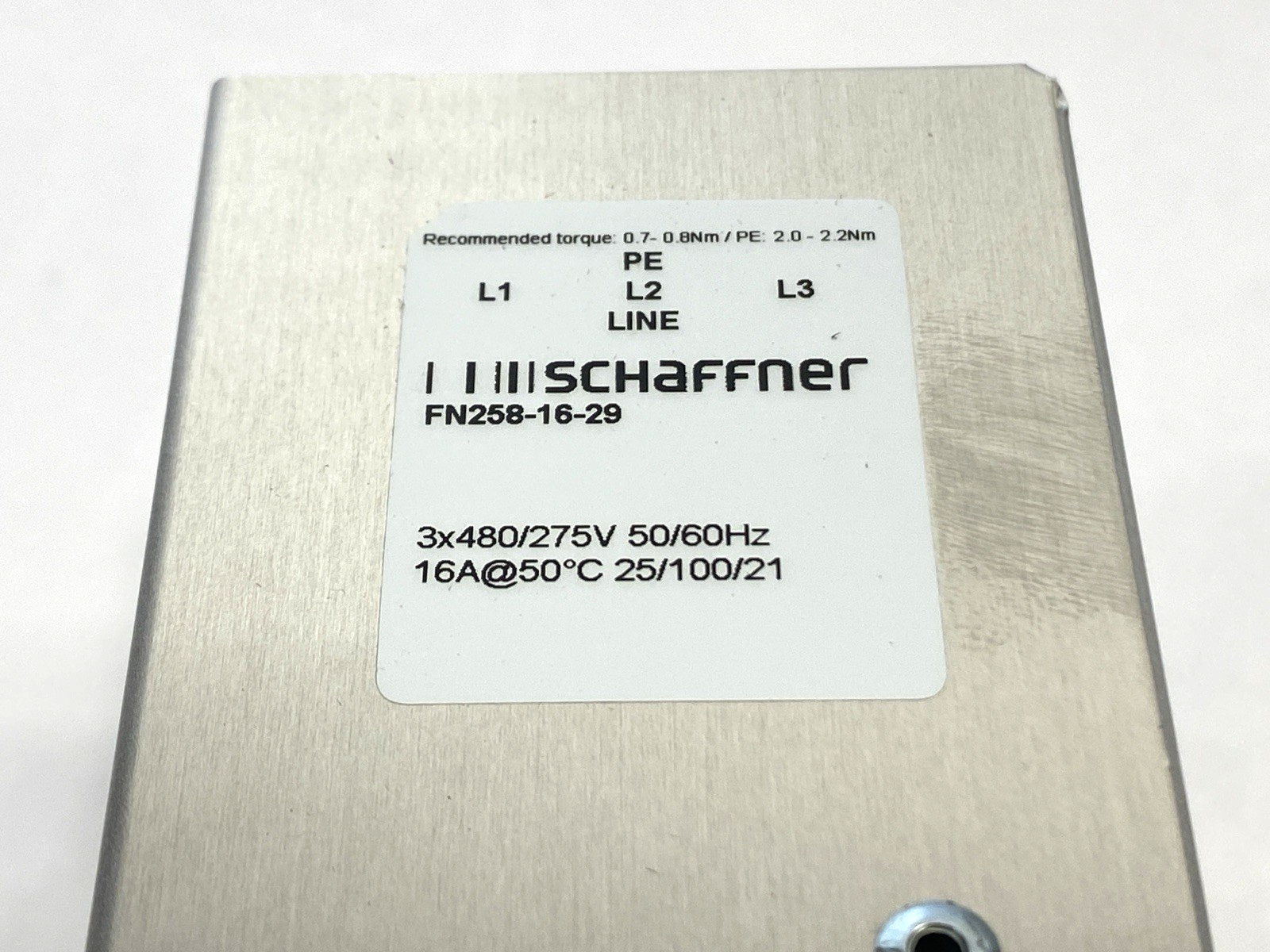 Schaffner FN258-16-29 Power Line AC Filter 3-Phase 275V 50/60Hz - Maverick Industrial Sales