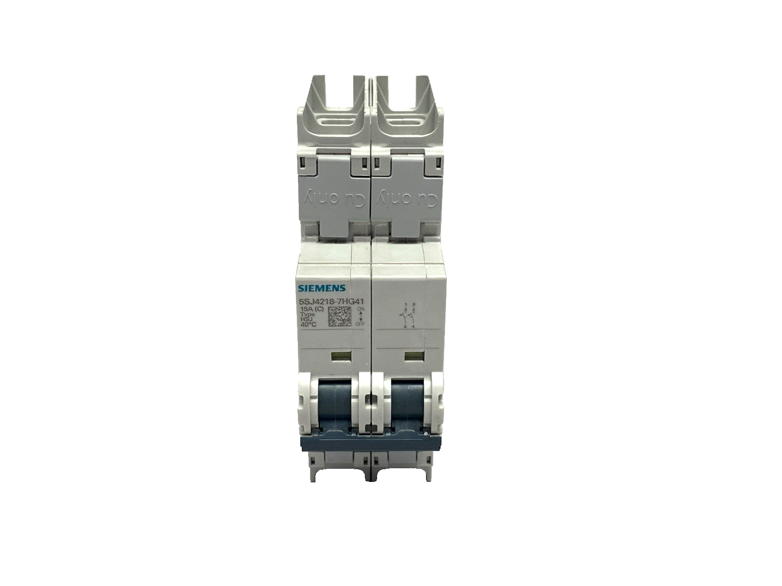 Siemens 5SJ4218-7HG41 Miniature Circuit Breaker 240V 14kA, 2P, C-Trip, 15A - Maverick Industrial Sales