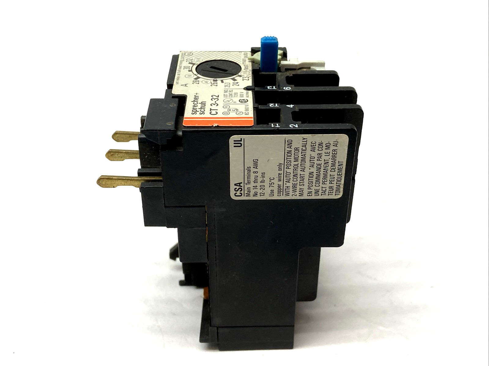 Sprecher+Schuh CT3-32 Thermal Overload Relay 3-Pole 23-32A - Maverick Industrial Sales