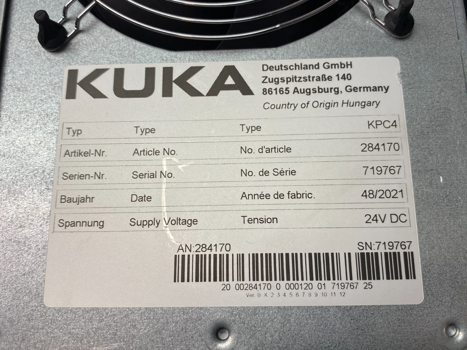 Kuka KPC4 Robot Controller Rack Unit 284170 - Maverick Industrial Sales