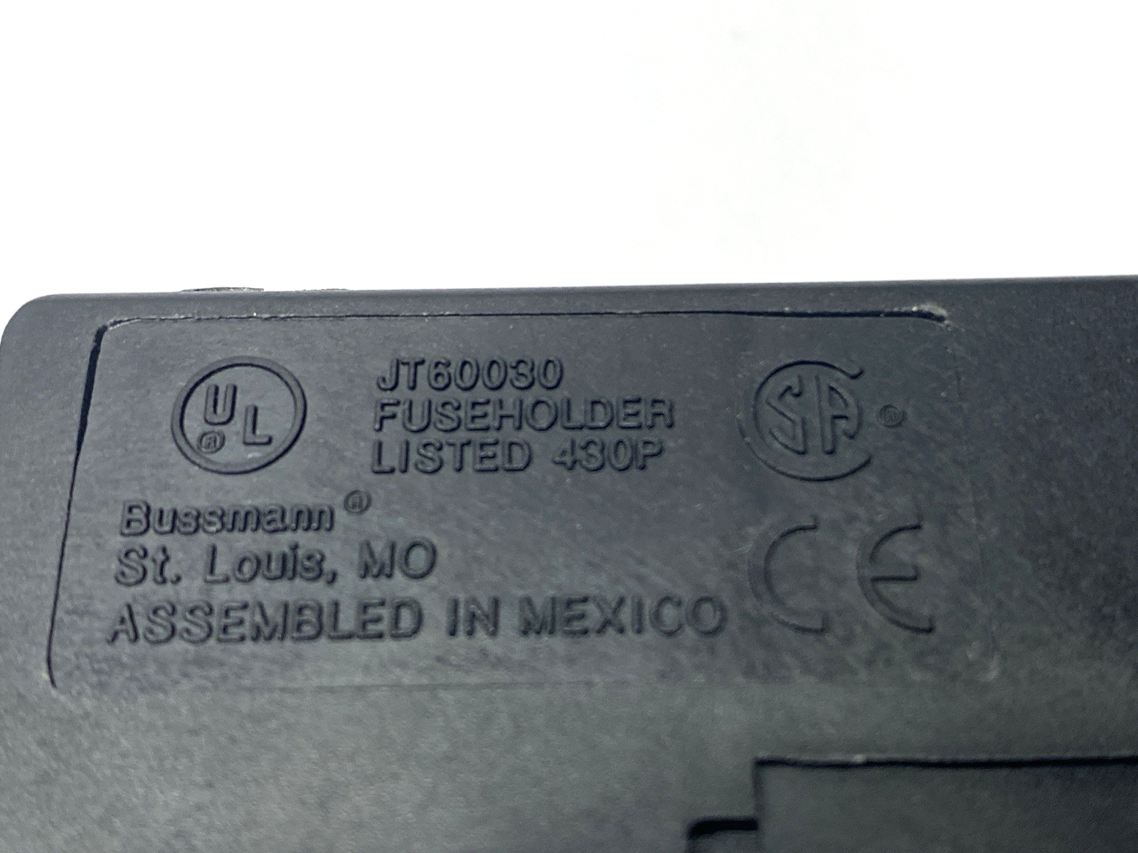 JT60030 | Eaton Bussmann Fuse Holder Class J 30A 600V BASE ONLY LOT OF 3 - Used - Maverick Industrial Sales