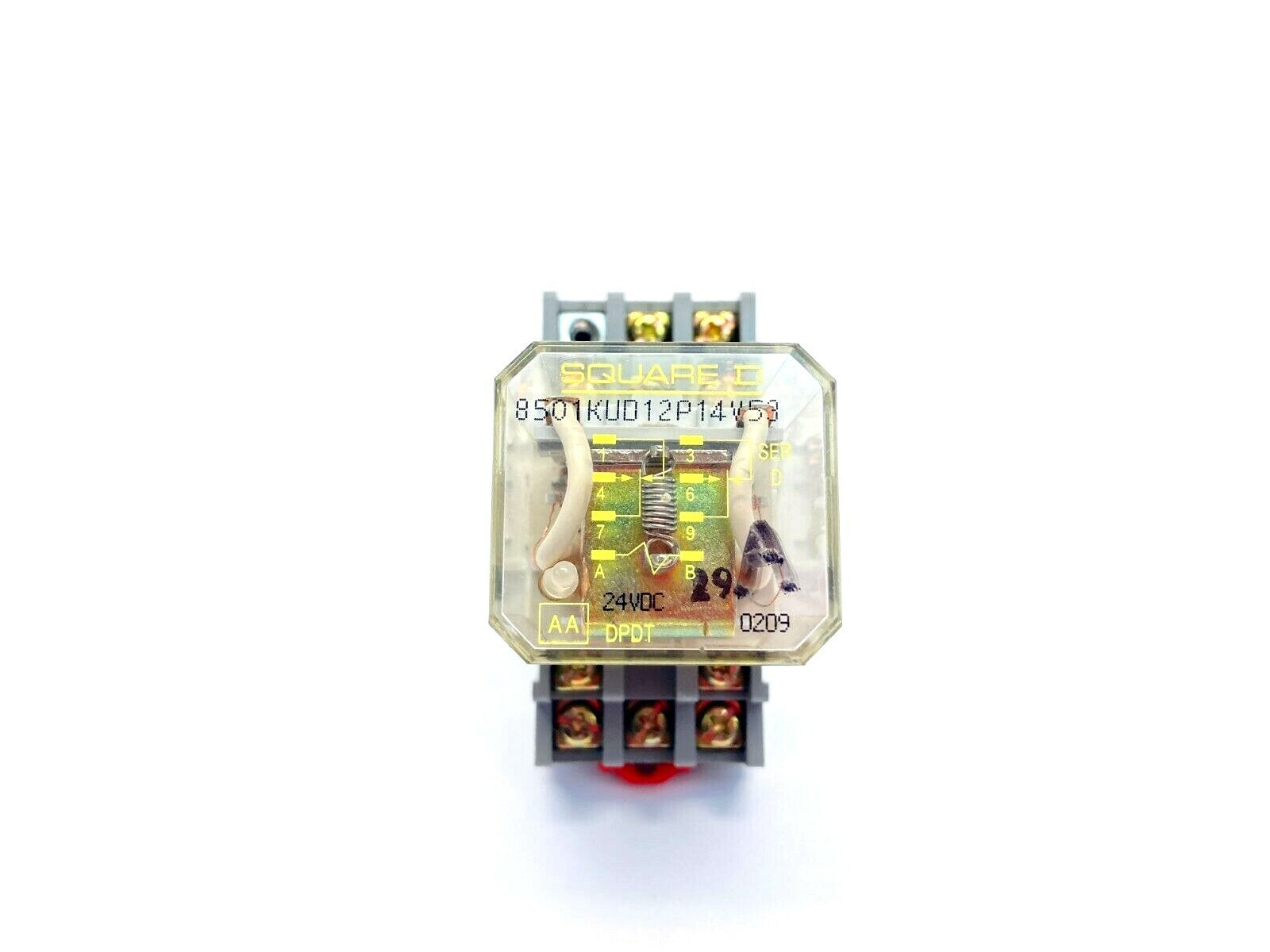 8501NR82,8501KUD12P14V53 | Square D 8501NR82 Ser C Relay Socket w/ 8501KUD12P14V53 Relay - New – Open box - Maverick Industrial Sales