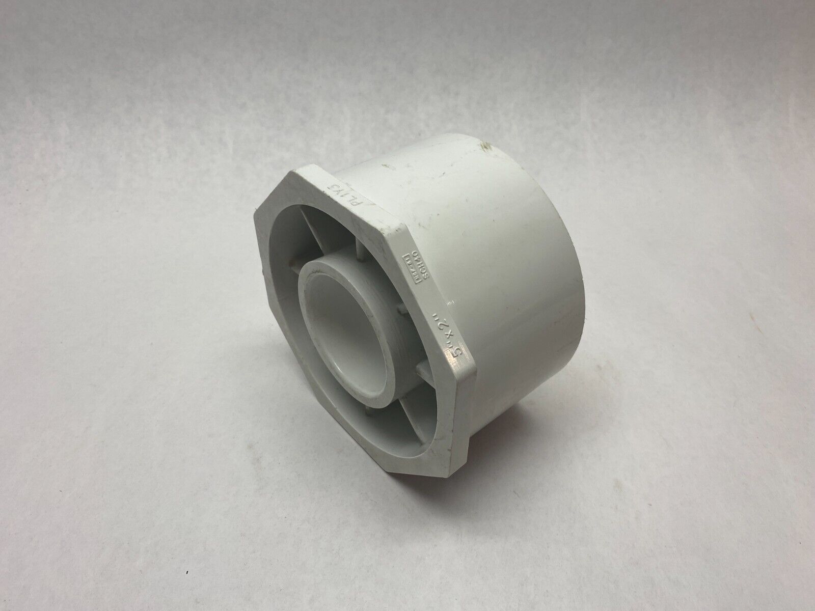 Spears 437-486 Flush Style Reducer Bushing SCH40 5" x 2" PVC White - Maverick Industrial Sales
