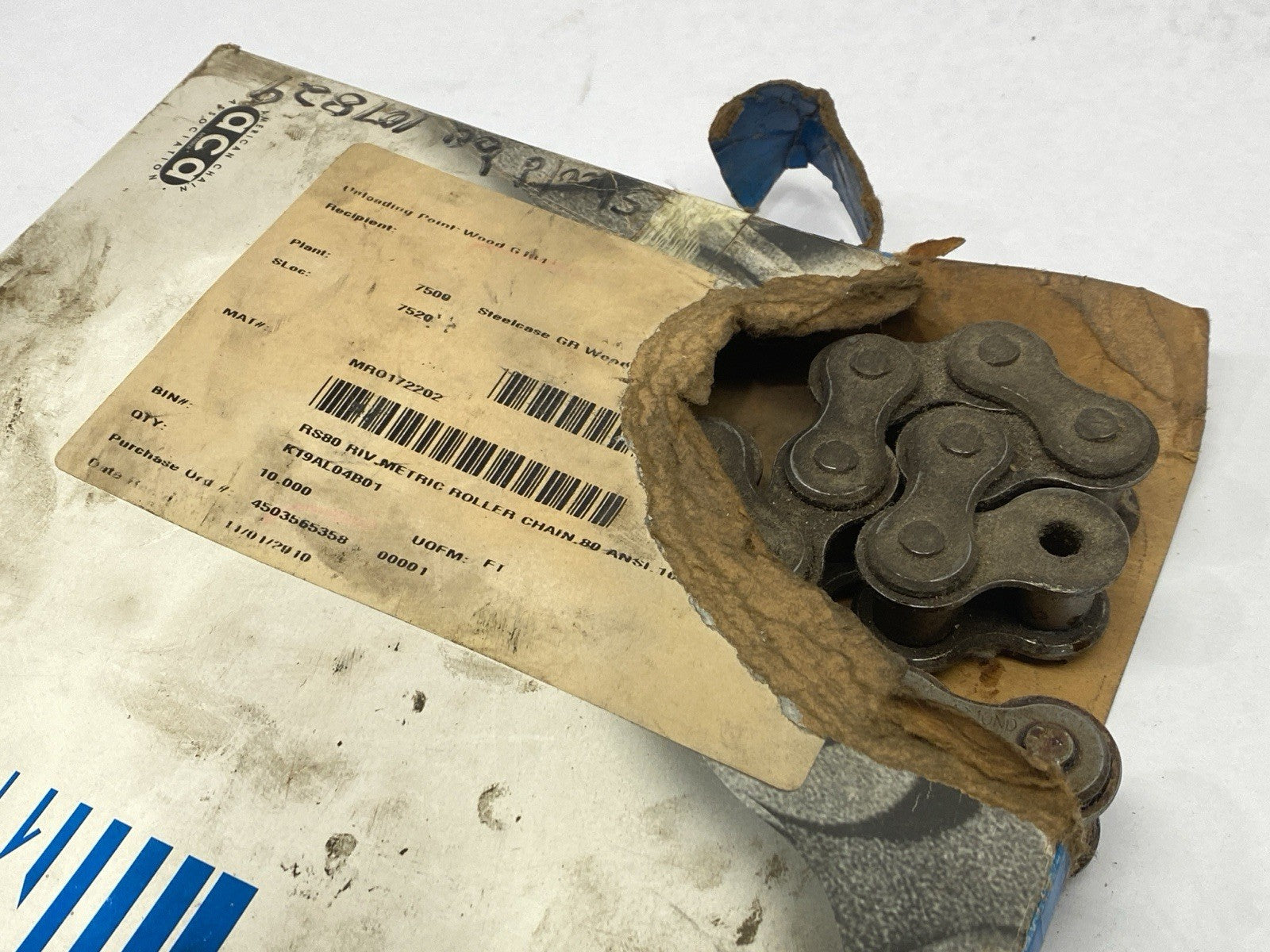 Diamond Chain RS80 RIV 10'/3.05m #80 Roller Chain 10ft - New – Open box - Maverick Industrial Sales