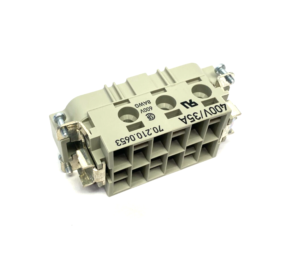 Wieland 70.210.0653.0 Revos Male Power Connector Insert POW STS 6 6,0 40 AG - Maverick Industrial Sales