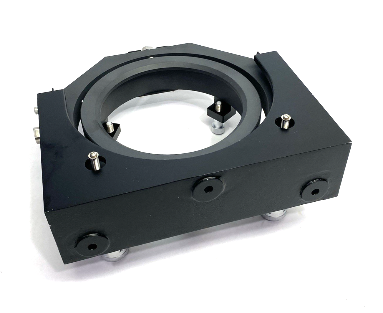 MDH-150 | OptoSigma Extra-Large Precision Gimbal Mirror Holder 150mm - New – Open box - Maverick Industrial Sales