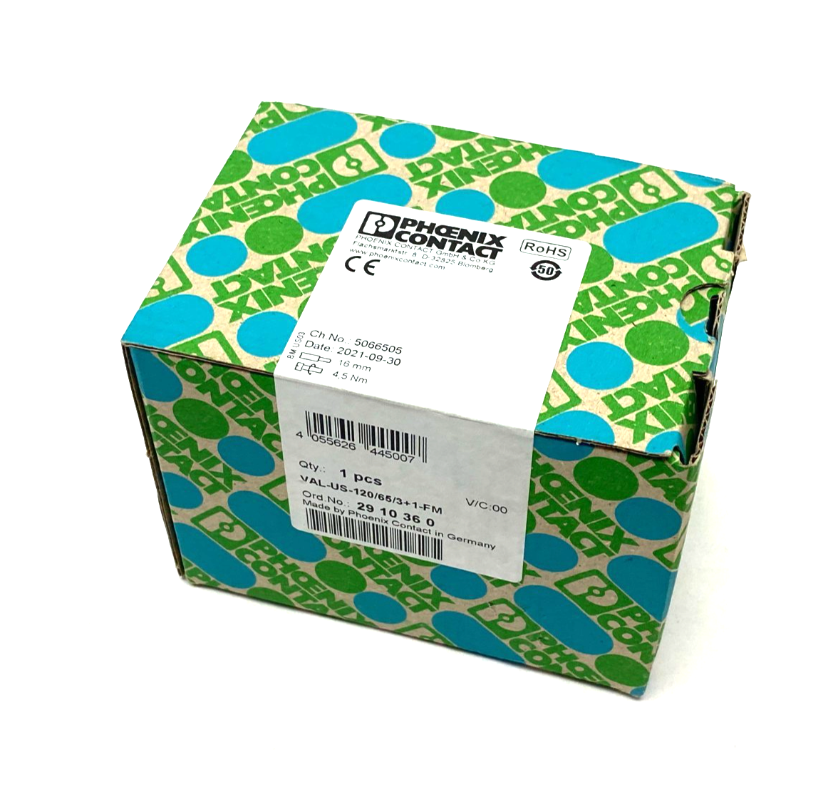 VAL-US-120/65/3+1-FM,2910360 | Phoenix Contact VAL-US-120/65/3+1-FM Surge Protection Device 4-Channel 2910360 - New - Maverick Industrial Sales