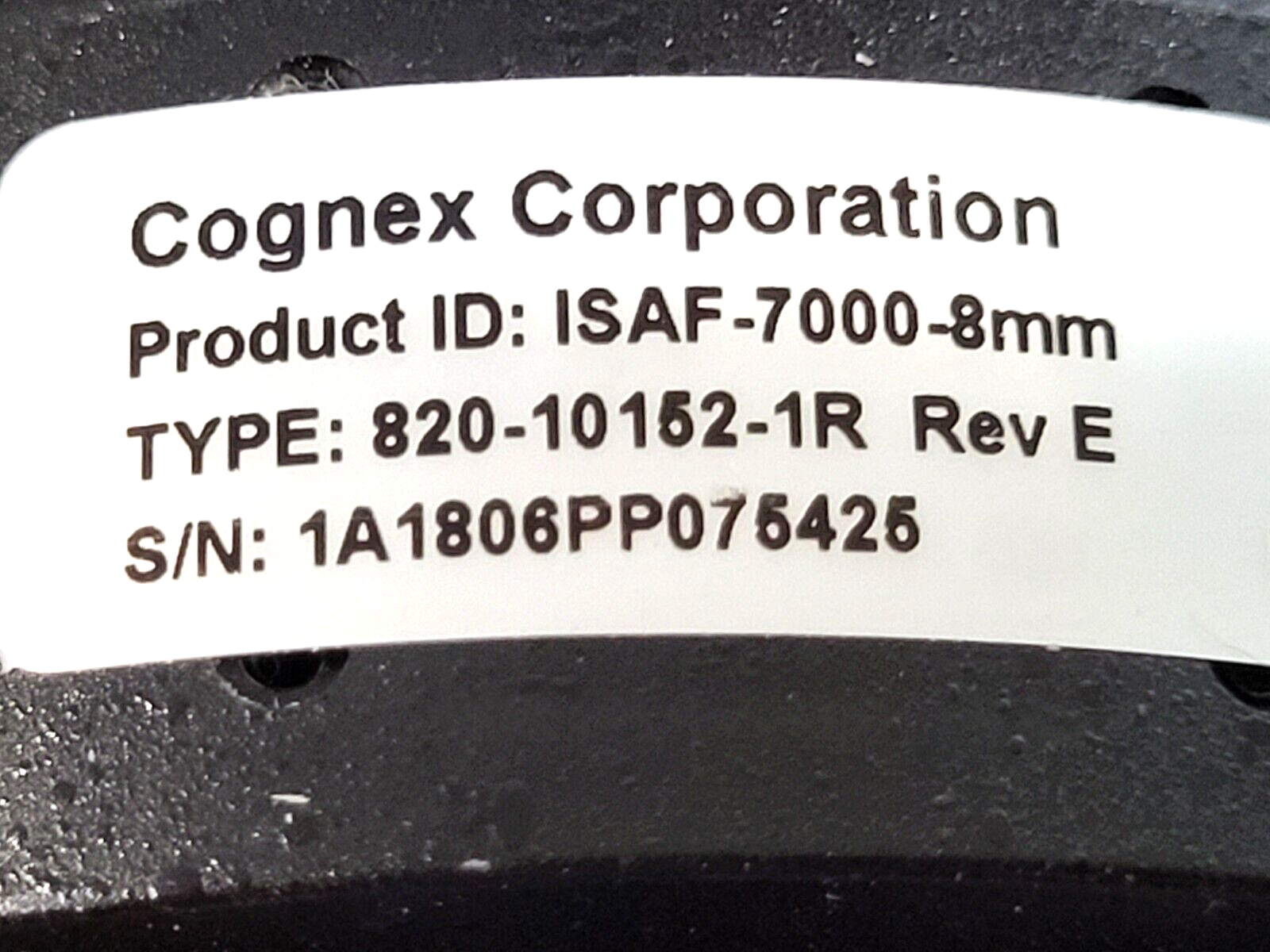 Cognex ISAF-7000-8mm Industrial Vision Autofocus Lens Type 820-10152-1R Rev E - Maverick Industrial Sales