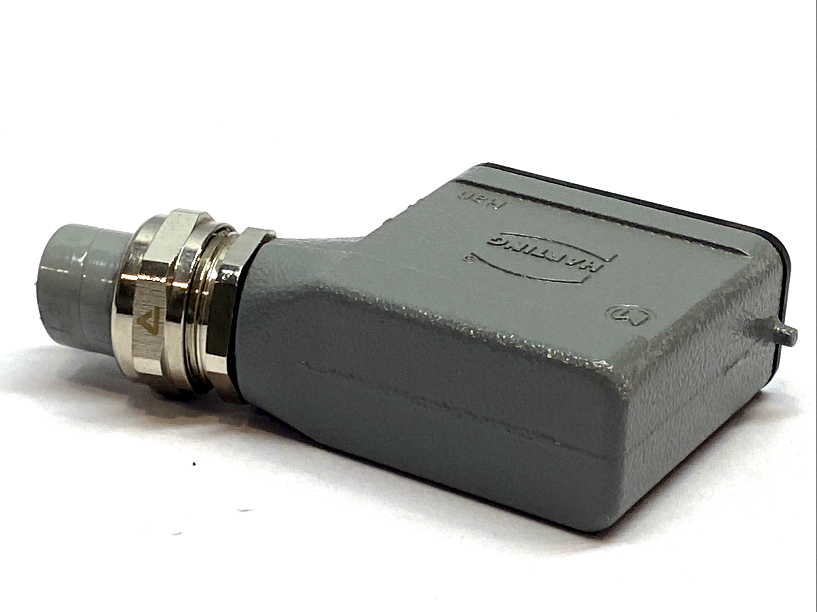 Harting Han 10B Side Entry Low Profile Hood w/ 09330102601 Insert Connector - Maverick Industrial Sales