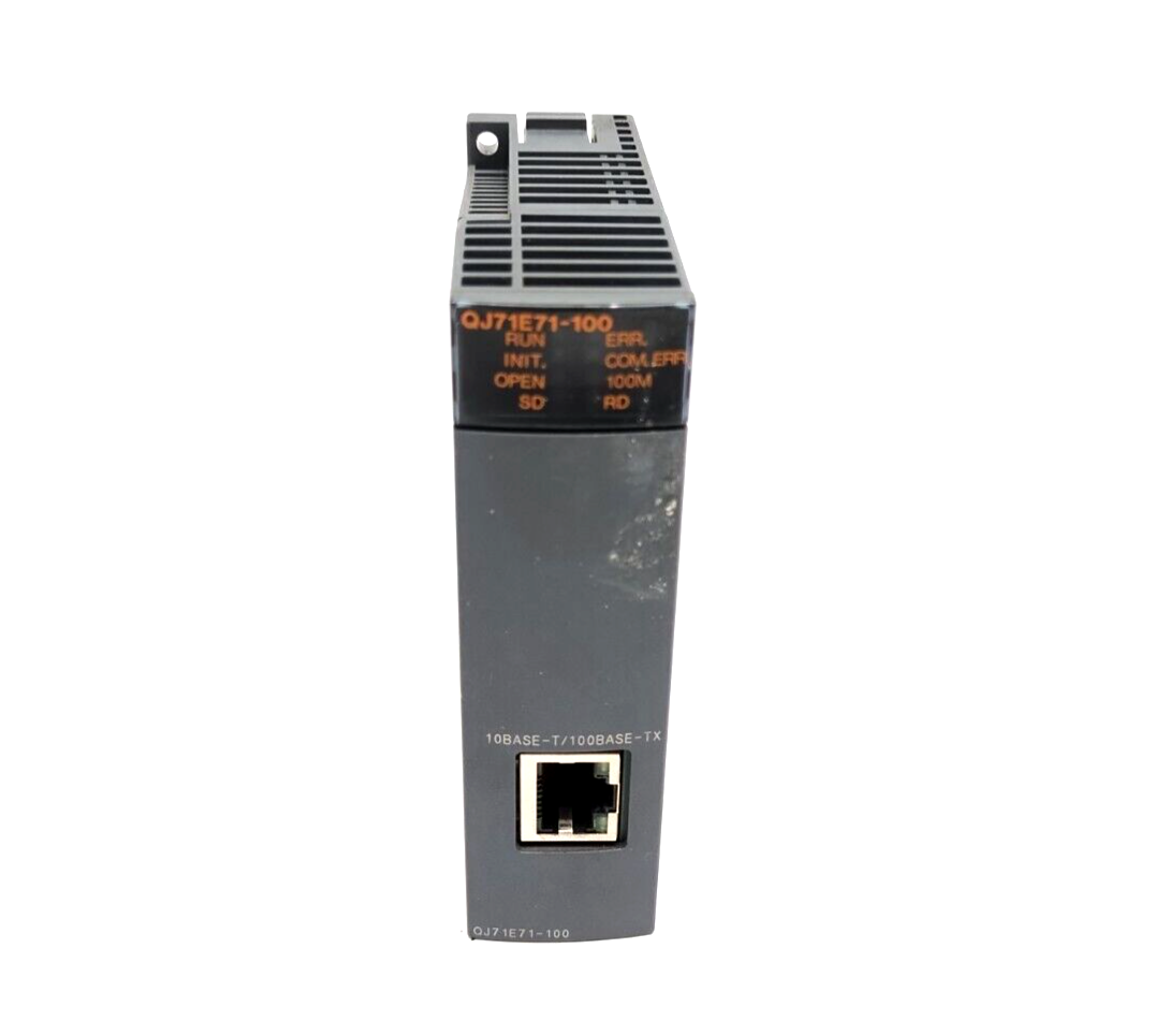 Mitsubishi QJ71E71-100 Ethernet I/F Communications Module 10Base-T/100Base-TX - Used - Maverick Industrial Sales