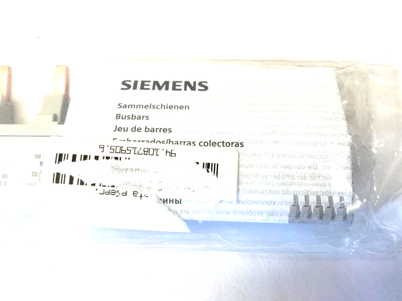 Siemens 5ST3703-3HG Auxiliary Switching Pin Busbar 1-Phase 1016mm 480/277V - Maverick Industrial Sales