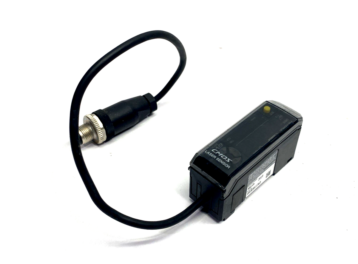 GV-21P | Keyence Digital CMOS Laser Sensor Amplifier Main Unit, PNP, M12 4-Pin 1ft - Used - Maverick Industrial Sales