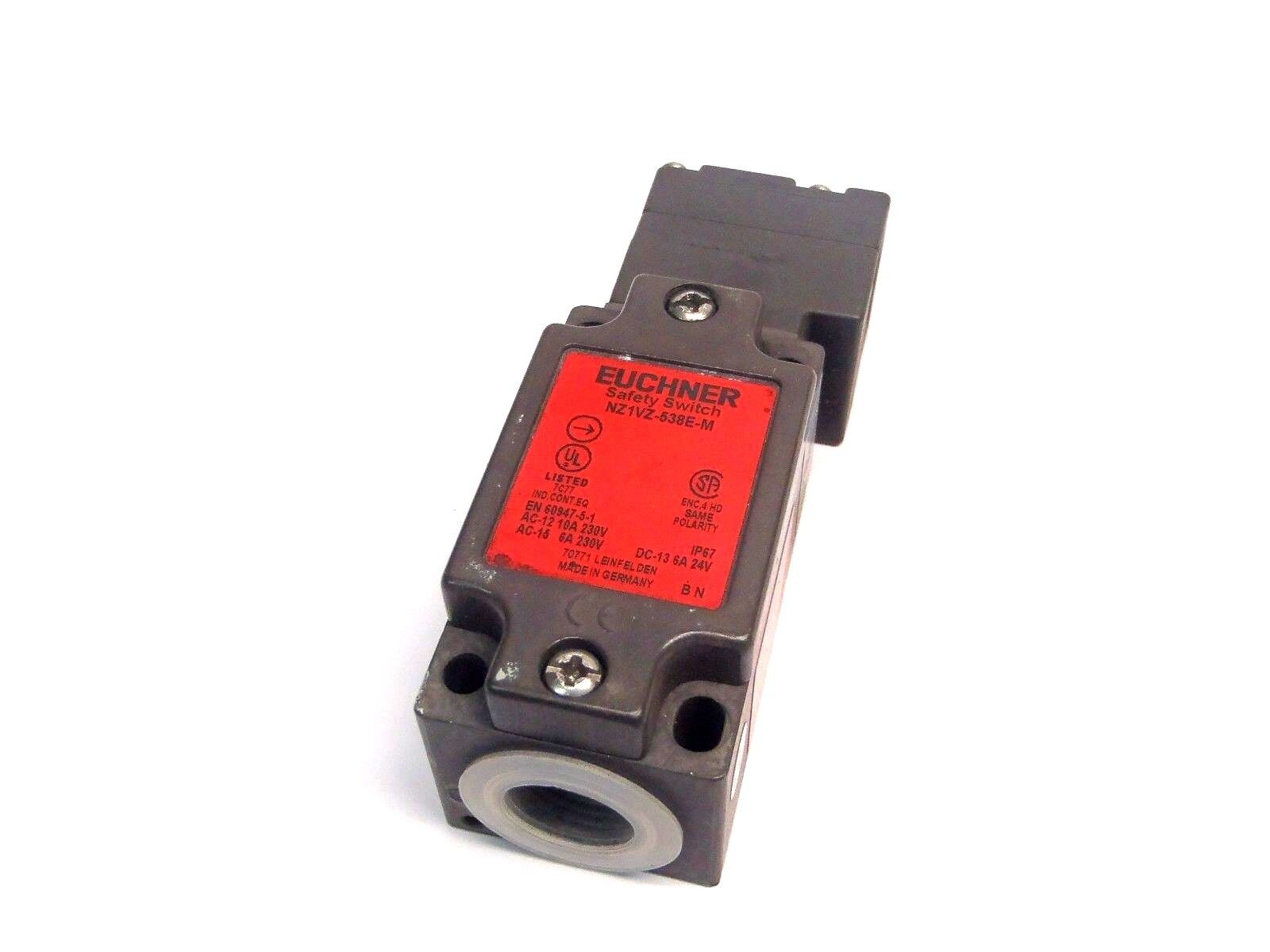 Euchner NZ1VZ-538E-M Safety Switch Interlock Guard 24V 30x60mm Mounting - Maverick Industrial Sales