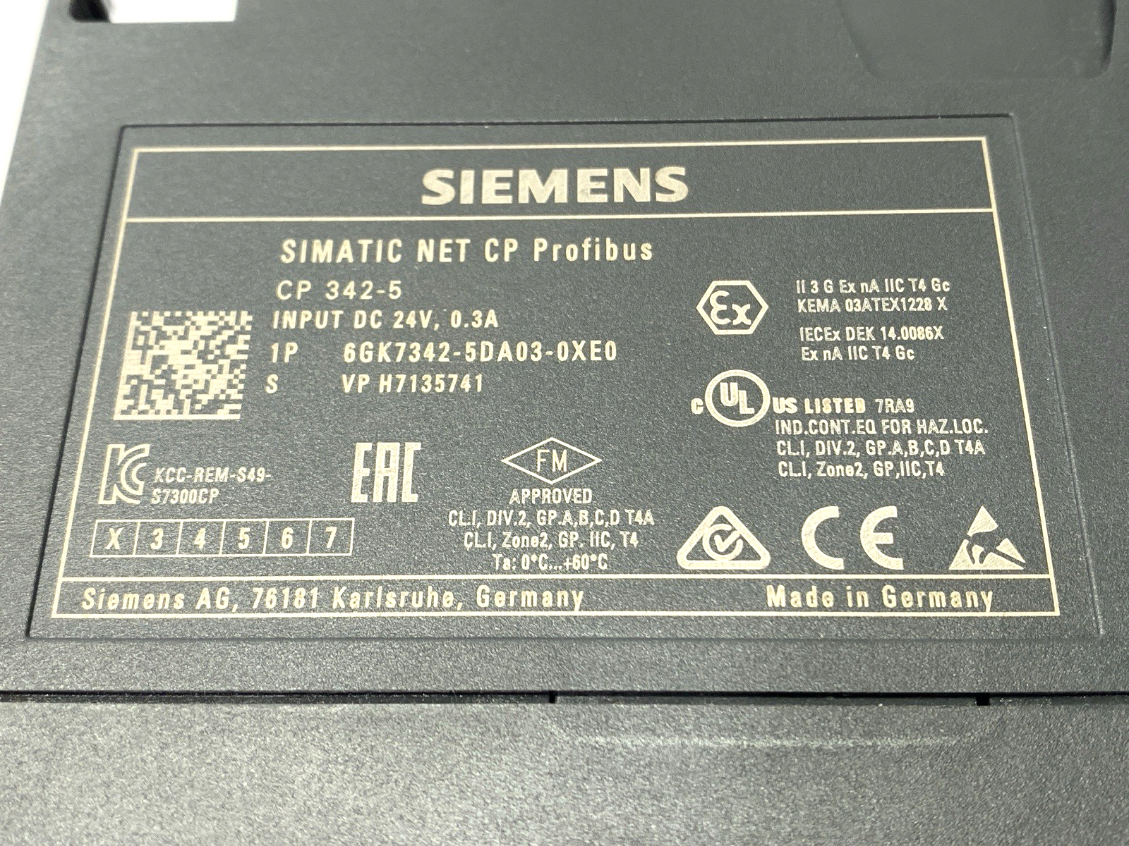 Siemens 6GK7342-5DA03-0XE0 Communication Processor 24VDC MISSING COVER - Maverick Industrial Sales