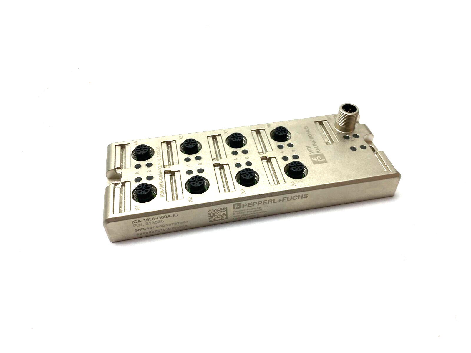ICA-16DI-G60A-IO, 313335 | Pepperl+Fuchs ICA-16DI-G60A-IO IO-Link Ethernet Fieldbus Hub Module, 313335 - New – Open box - Maverick Industrial Sales
