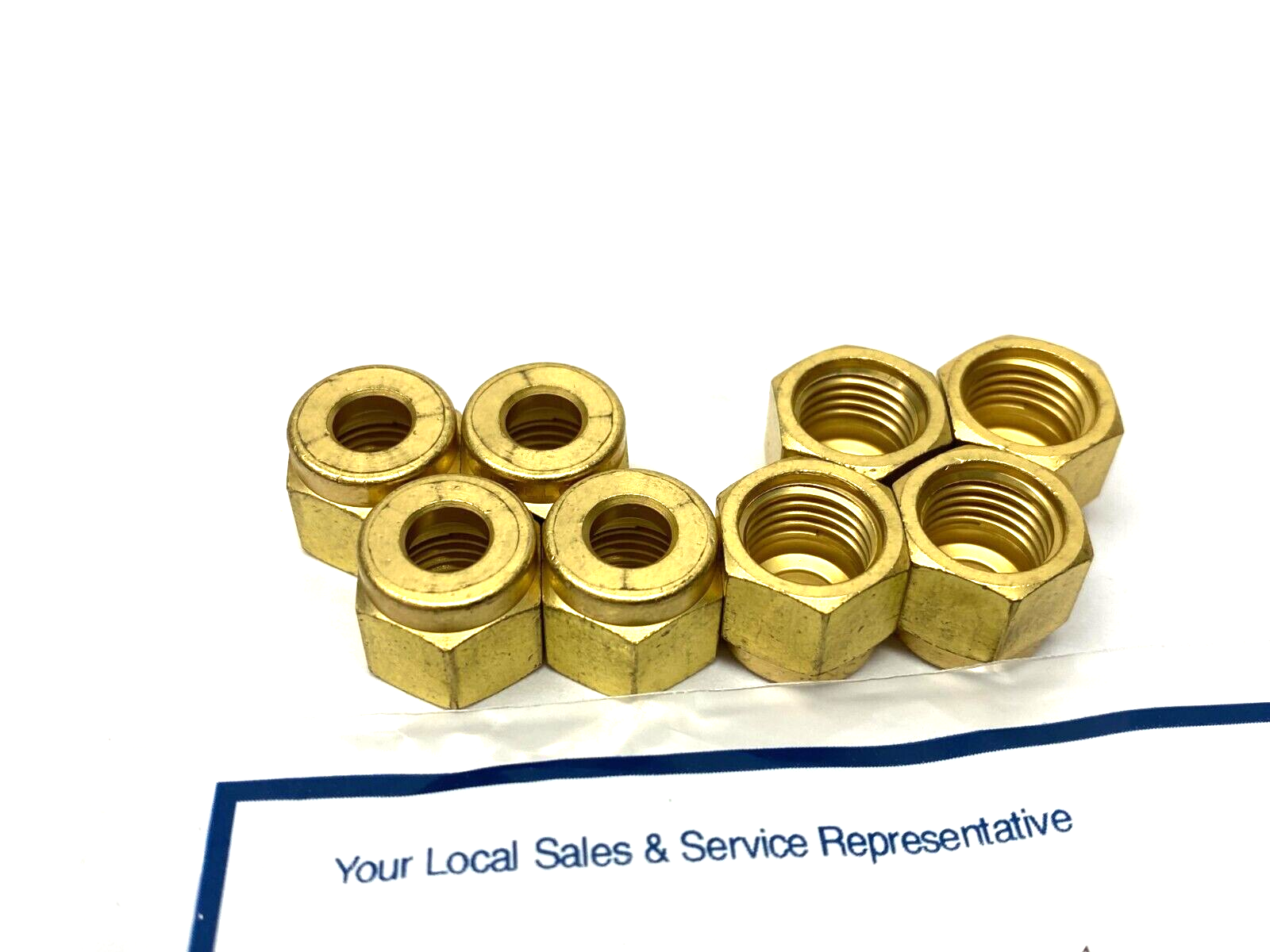 Swagelok B-402-1 Brass Nut for 1/4" Tube Fitting PKG OF 8 - Maverick Industrial Sales