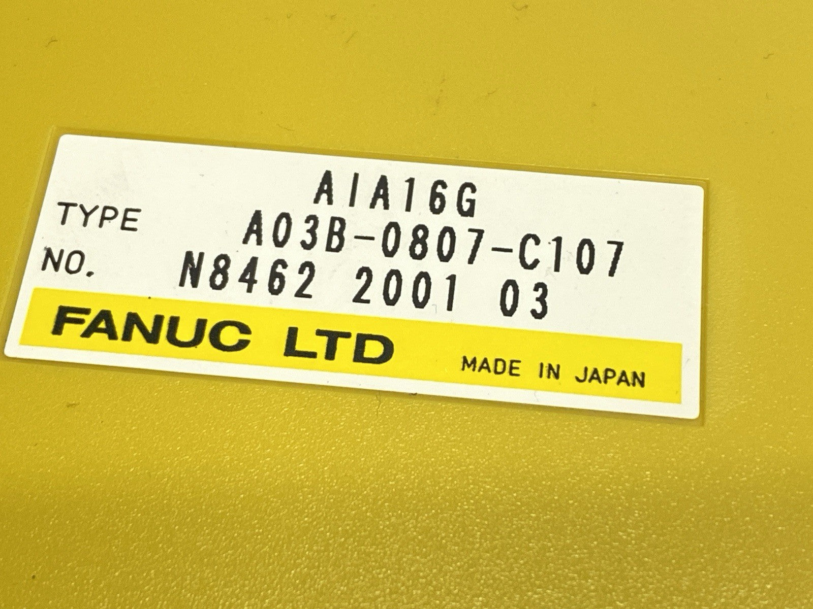 Fanuc AIA16G AC Input Module 16-Point 100VAC A03B-0807-C107 - Maverick Industrial Sales