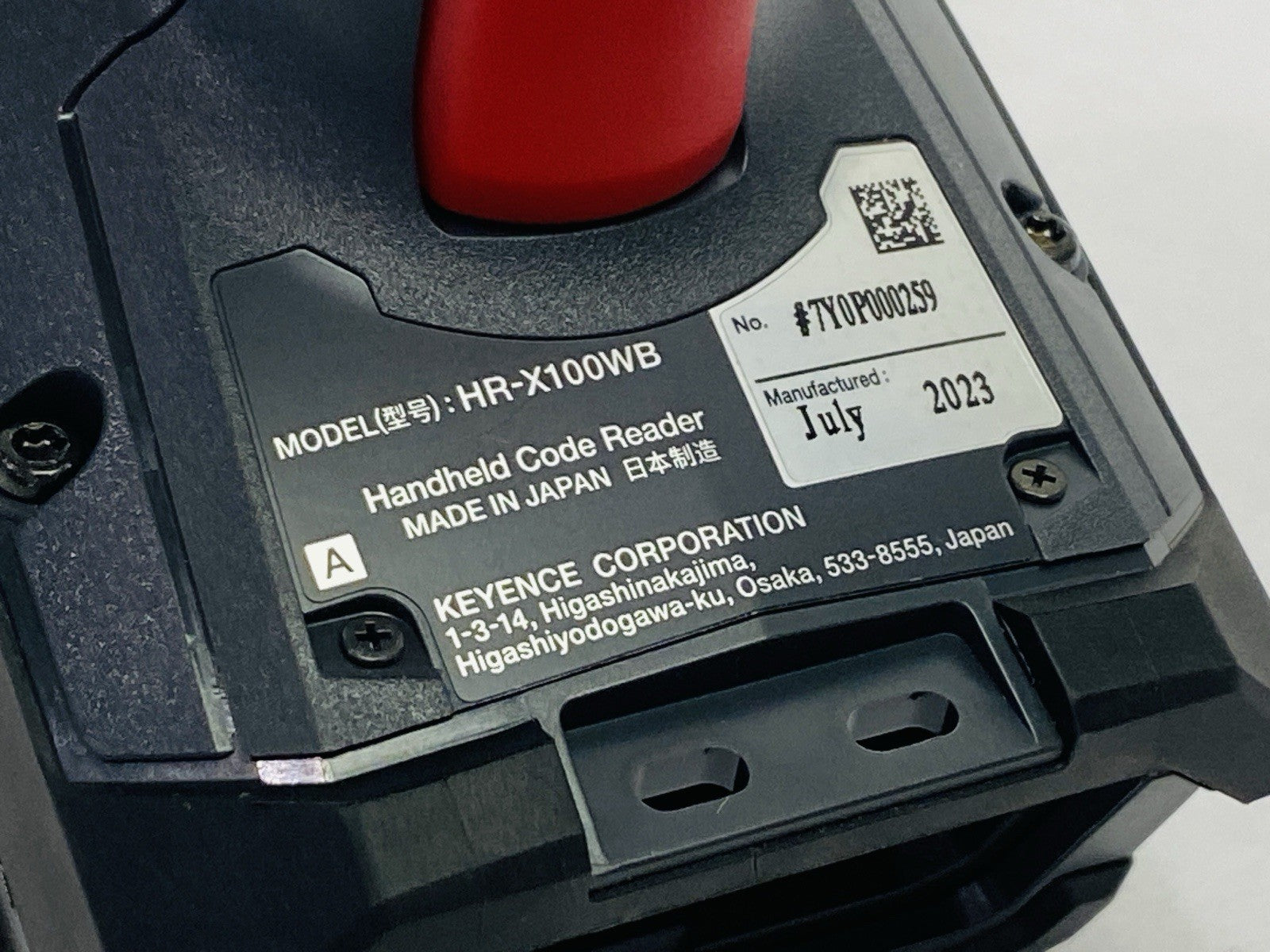 Keyence HR-X100WB Rugged Industrial Handheld Code Reader Wireless - Maverick Industrial Sales