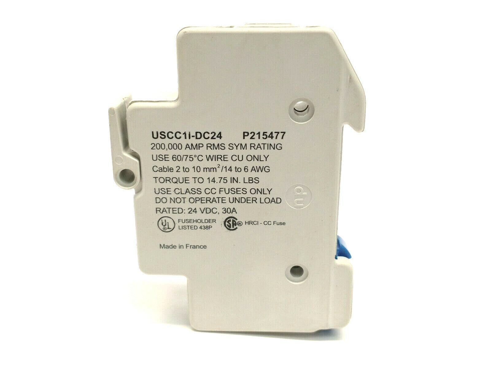 Ferraz Shawmut USCC1I-DC24 Ultrasafe Single Pole Fuse Holder 24VDC 30A LOT OF 2 - Maverick Industrial Sales