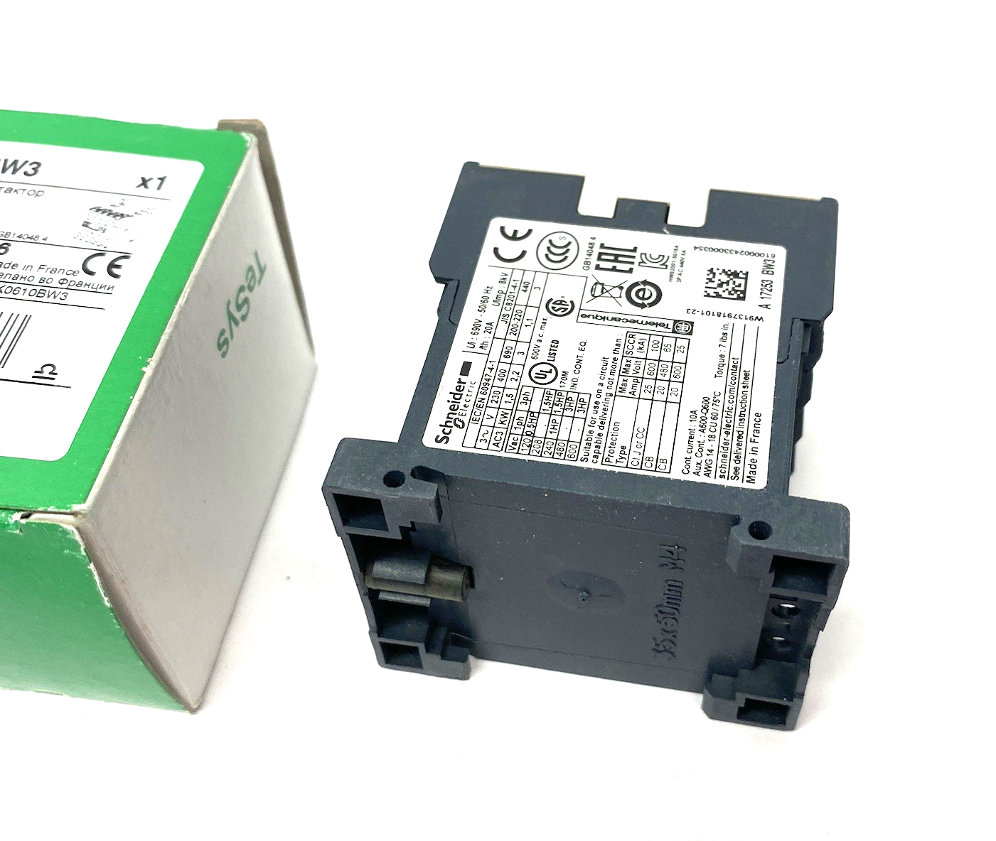 Schneider Electric LP4K0610BW3 Contactor, TeSys K, 3P, AC-3, lt or eq to 440V - Maverick Industrial Sales