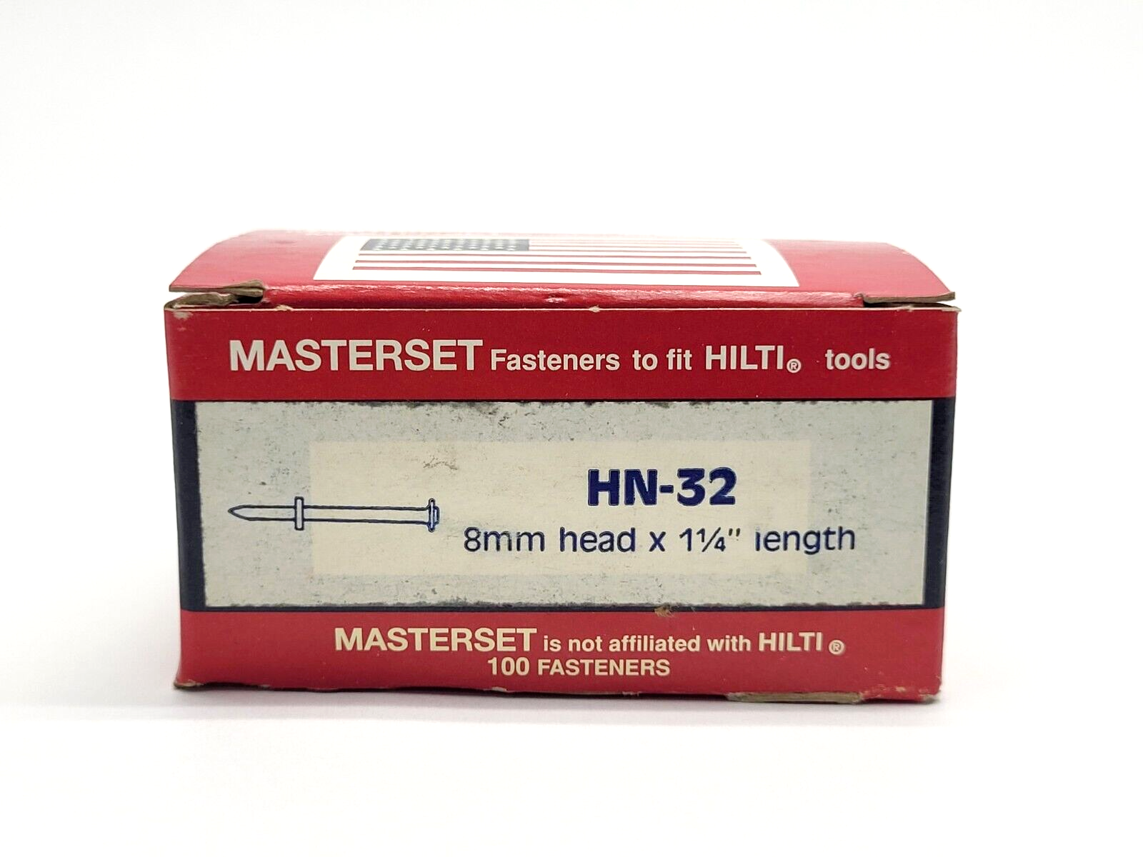 Masterset HN-32 Fasteners 8mm head x 1-1/4" Length - Maverick Industrial Sales