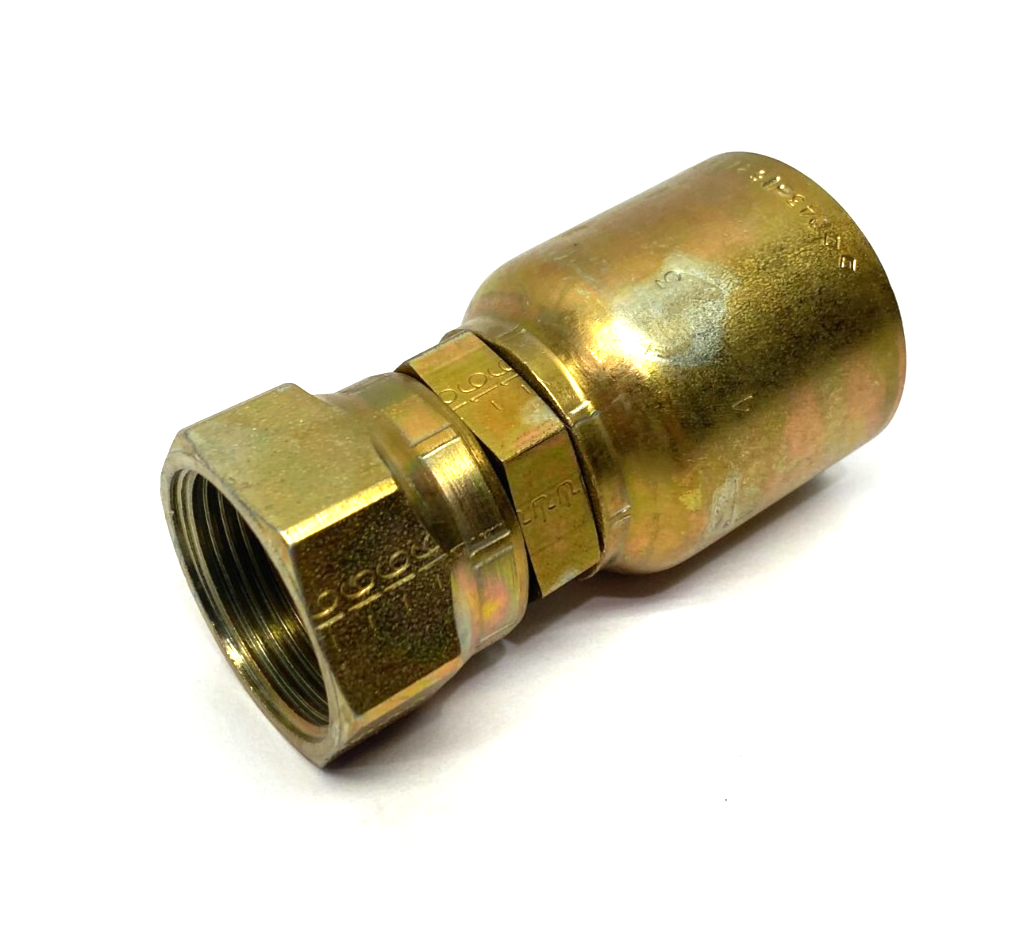 Parker 1JC43-16-16 PARKRIMP Crimp Style Hydraulic Hose Fitting 1" Hose, 1" Port - Maverick Industrial Sales