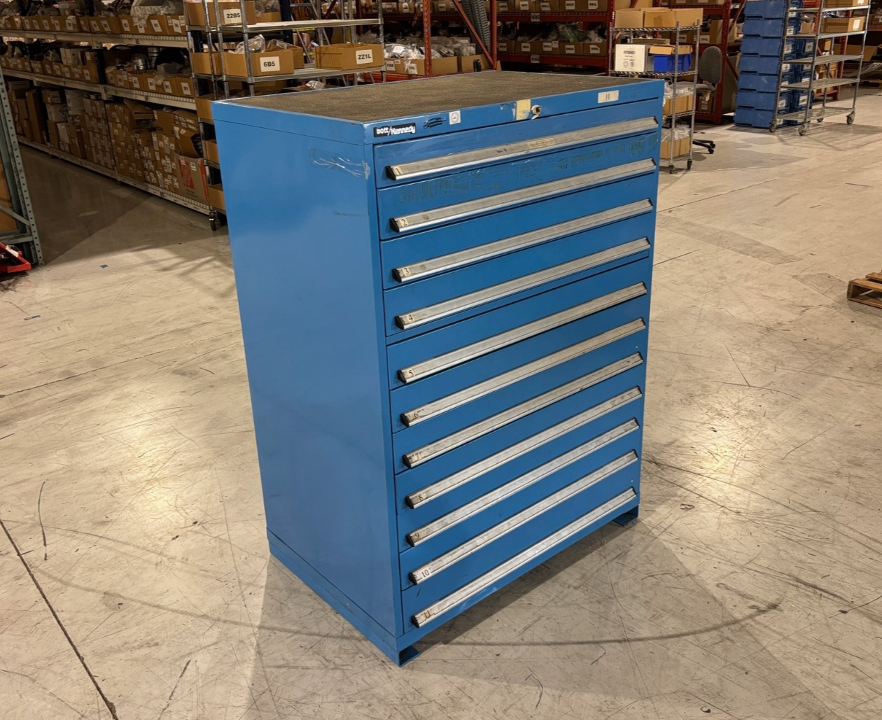 Bott Kennedy Commercial 11-Drawer Tool Parts Cabinet, Heavy Duty 44"x29.5"x61.5" - Maverick Industrial Sales